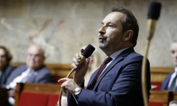 Sébastien Chenu à l'Assemblée nationale, le 29 avril 2025, à Paris ( AFP / Ludovic MARIN )