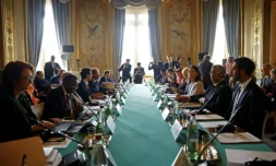 Une conférence humanitaire sur le Soudan s'est ouverte au ministÚre des Affaires étrangÚres, à Paris, le 15 avril 2024 ( POOL / Sarah Meyssonnier )