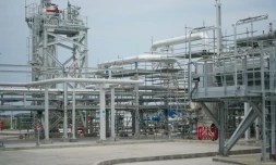 Les installations d'une usine de traitement de gaz à Vadu, en Roumanie, le 28 juin 2022