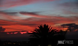 couché de soleil sur l'ouest