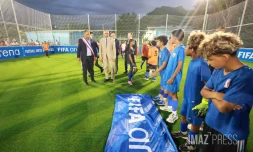 inauguration du terrain FIFA arena 