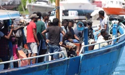 Mardi 5 février 2019 - Le bateau de migrants est arrivé au Port-Ouest