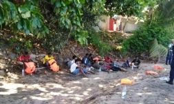 Lundi 27 mai 2019 - Mayotte : 18 migrants Sri-lankais débarquent dans le sud (Photo : DR/France Mayotte Matin)
