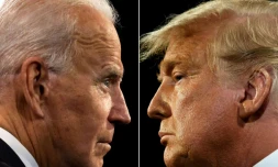 Joe Biden et Donald Trump, durant leur dernier débat de la campagne pour la présidentielle américaine à Nashville, dans le Tennessee, le 22 octobre 2020