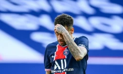 L'attaquant brésilien du Paris Saint-Germain, Neymar, lors du match de L1 à domicile contre Lille, le 3 avril 2021 au Parc des Princes