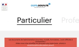 En cas d'erreur, tapez oups.gouv.fr
