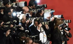Des photographes lors du festival de Cannes en mai 2015 ( AFP / Loic VENANCE )
