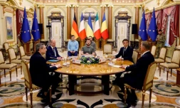 `Emmanuel Macron, Olaf Scholz et Mario Draghi sont arrivés à Kiev 