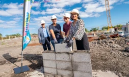Pose de la 1ère pierre du centre médico-social au Port