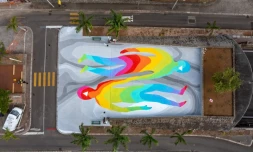 Une fresque à l'emplacement du camp Giron