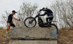 Trial moto avec  Kieran TOULY,