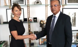 Le Président Cyrille Melchior reçoit l'Ambassadrice de France à Maurice [