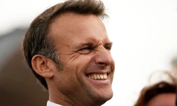 Emmanuel Macron à Villers-Cotterêts dans le nord-est de la France, le 30 octobre 2023 