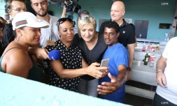 Arrivée de Marine Le Pen