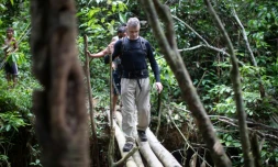 Le journaliste Dom Phillips en visite à Aldeia Maloca Papiú au Brésil, le 16 novembre 2019