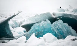Des icebergs dans la lagune Jokulsarlon dans la région d'Austurland en Islande le 13 avril 2017