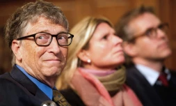 Bill Gates, co-fondateur de Microsoft et homme le plus riche au monde pour la troisiÚme année consécutive, à Amsterdam le 26 janvier 2016