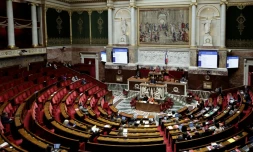 Vue de l'hémicycle de l'Assemblée nationale, le 11 décembre 2025 à Paris