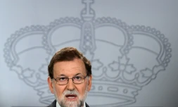 Le chef du gouvernement espagnol, Mariano Rajoy, donne une conférence de presse à Madrid, le 7 septembre 2017 