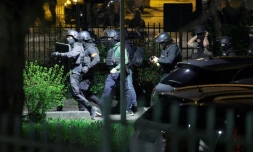 Des policiers en intervention à Yerres, le 24 mars 2025