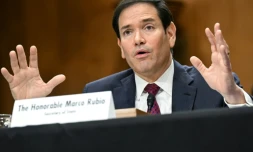 Le secrétaire d'État américain Marco Rubio témoigne devant la commission des affaires étrangères du Sénat, au sujet de la politique américaine envers le Venezuela, au Capitole à Washington, le 28 janvier 2026