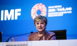 La directrice générale du Fonds monétaire international (FMI), Kristalina Georgieva, à Bangkok, le 14 octobre 2026 en Thaïlande