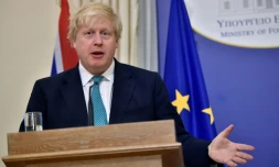 Le ministre des Affaires étrangères Boris Johnson à Athènes le 6 avril 2017