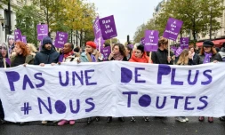 Manifestation à Paris le 23 novembre 2019 pour dire "stop" aux violences sexistes et sexuelles et aux féminicides