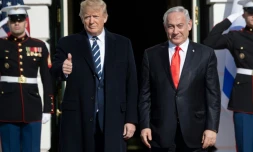 Donald Trump et le Premier ministre israélien Benjamin Netanyahu à la Maison Blanche le 27 janvier 2019
