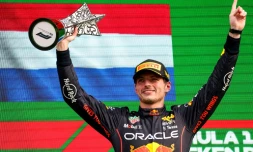 Le pilote de Red Bull Racing Max Verstappen après sa victoire au Grand Prix des Pays-Bas, le 4 septembre 2022