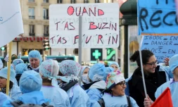 Manifestation d'infirmiers Ă Paris le 7 novembre 2019