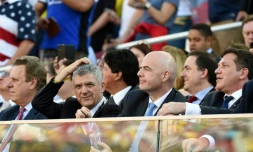 Le président la Fifa Gianni Infantino (3e en partant de la gauche) los du match de Copa America Etats-Unis - Colombie le 3 juin 2016 à Santa Clara  en Californie
 