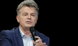 Le candidat PCF à la présidentielle Fabien Roussel, le 2 février 2022 à Paris