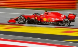 Le Monegasque Charles Leclerc au volant de sa Ferrari le 12 juillet 2020 lors du Grand prix de Styrie au Spielberg en Autriche.