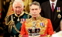 Le prince Charles le 10 mai 2022 pendant l'ouverture de la session parlementaire à Londres