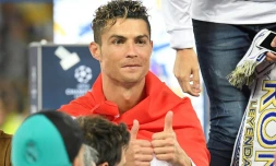 L'attaquant portugais du Real Madrid Cristiano Ronaldo lors de la victoire finale en Ligue des champions face à Liverpool le 26 mai 2018 à Kiev