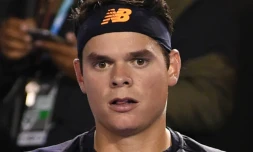 Le Canadien Milos Raonic lors de l'Open d'Australie, le 29 janvier 2016