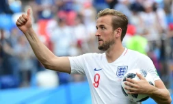 L'Anglais Harry Kane auteur d'un triplé contre le Panama, le 24 juin 2018 à Nijni Novgorod