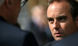 Le Premier ministre Sébastien Lecornu à Mérignac en Gironde le 17 août 2026