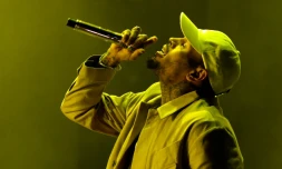 Le chanteur américain Chris Brown, le 20 mai 2016 au festival "Mawazine" à Rabat
