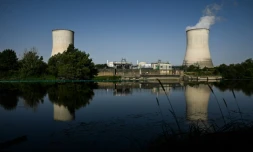 Les deux tours de refroidissement de la centrale nucléaire de Civaux, dans la Vienne, le 24 juin 2026