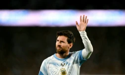 Lionel Messi lors de son dernier match avec l'Argentine le 6 octobre 2026 au stade Monumental de Buenos Aires
