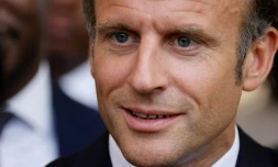 Le président français Emmanuel Macron, le 27 juillet 2022, à Cotonou, au Bénin