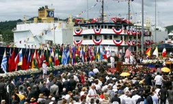 Cérémonie le 14 décembre 1999 à l'occasion de la rétrocession au Panama de la souveraineté sur le canal