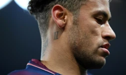 L'attaquant du Paris SG, le Brésilien Neymar, avant un match au Parc des Princes, face à Strasbourg, le 17 février 2018