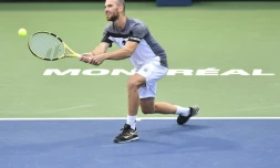 Le Français Adrian Mannarino au tournoi de tennis de Montréal, le 8 août 2019