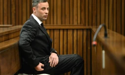 L'athlète paralympique sud-africain Oscar Pistorius lors de son procès le 13 juin 2016 à Pretoria