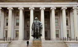 Le bùtiment du Département américain du Trésor, le 24 janvier 2017 à Washington