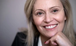 La présidente de la LFP Nathalie Boy de la Tour pose à Paris, le 11 avril 2019