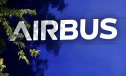 Logo d'Airbus au siĂšge de Blagnac, le 30 juin 2020